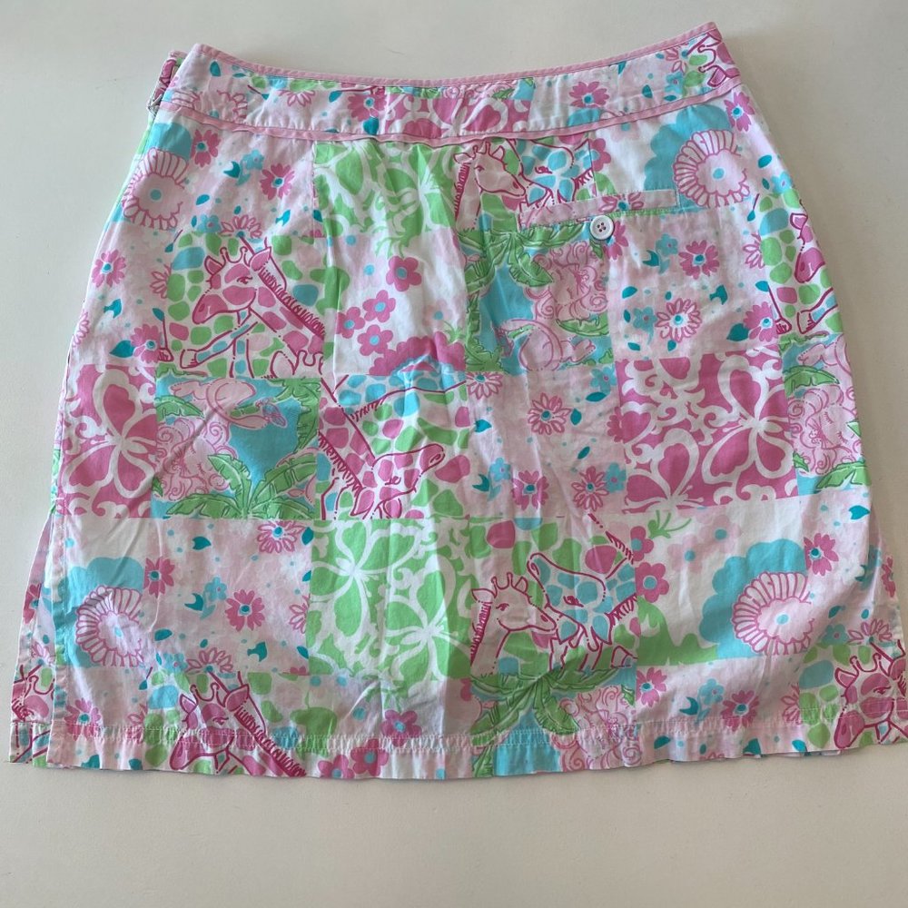 Lilly Pulitzer Skort - Giraffe Patchwork Print - image 2